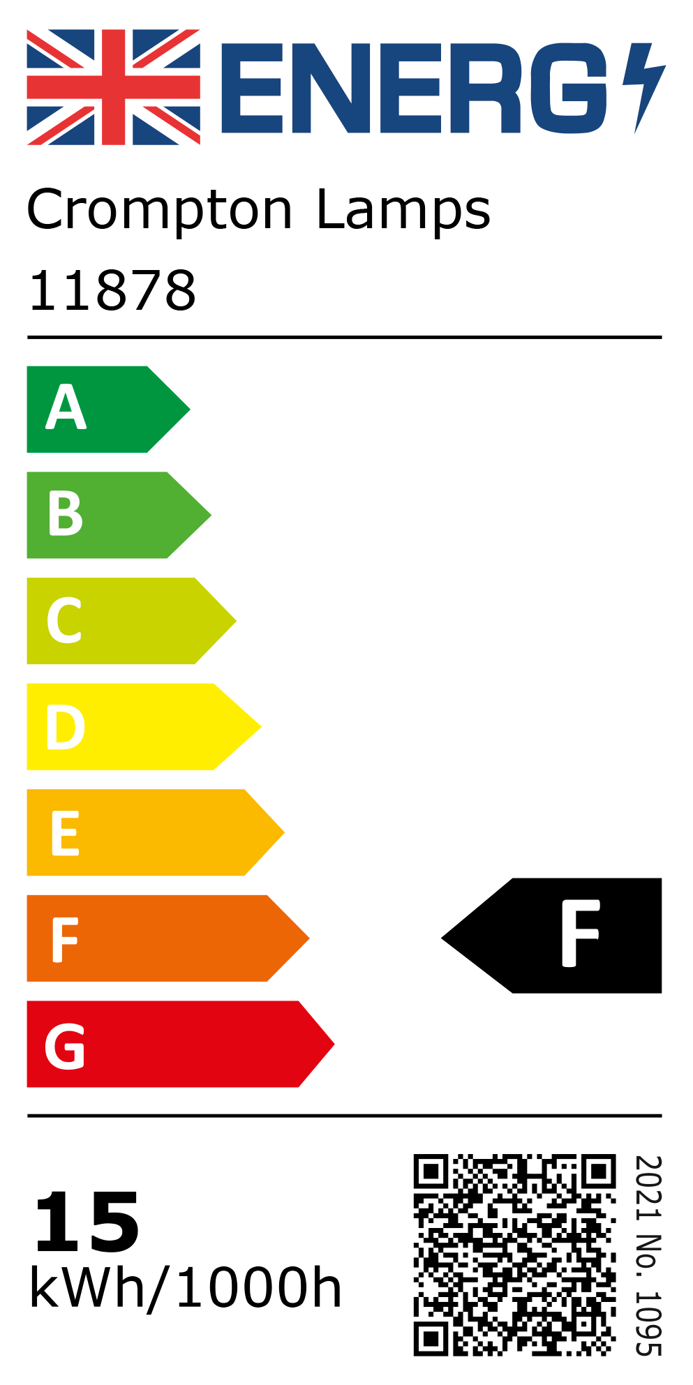 New 2021 Energy Rating Label: Stock Code 11878