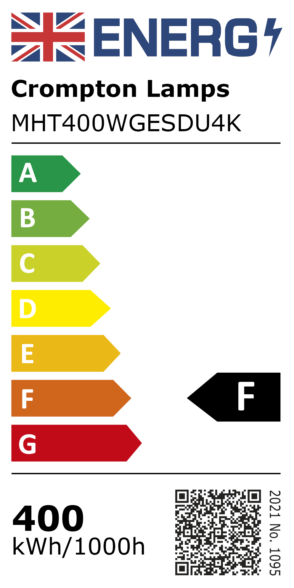 New 2021 Energy Rating Label: Stock Code MHT400WGESDU4K